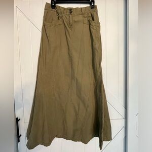 FAT FACE Green A-Line Long Skirt- Size UK8/US4